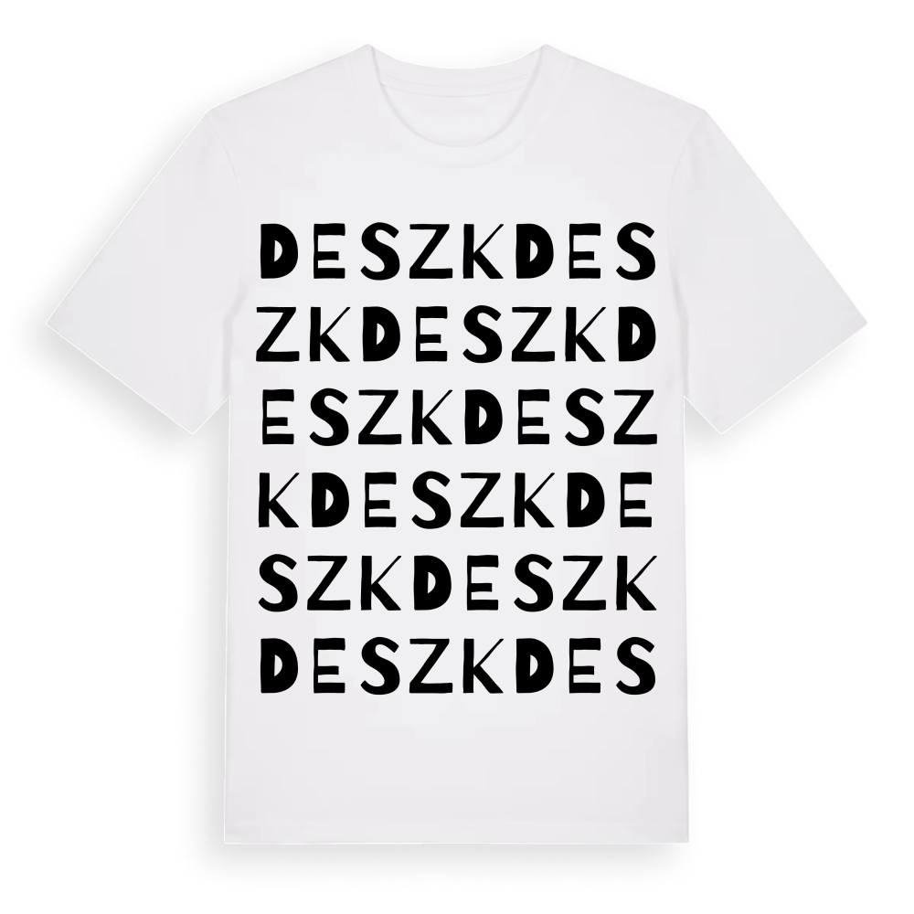 Deszk ordlek t-shirt – White, i miljö