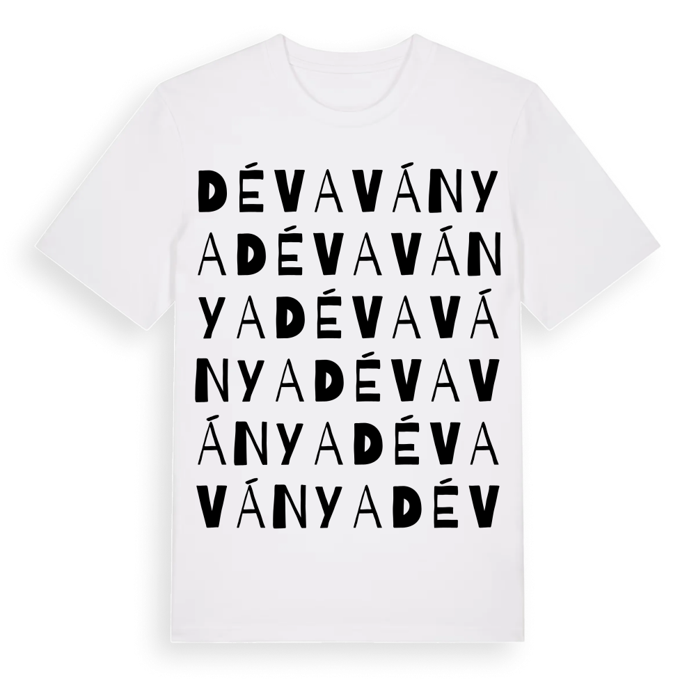 Dévaványa ordlek t-shirt – White, i miljö