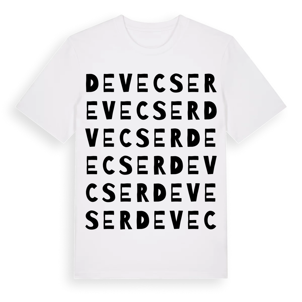 Devecser ordlek t-shirt – White, i miljö