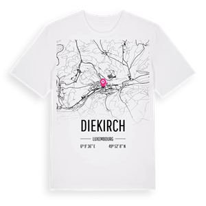 Diekirch karta t-shirt – ekologisk bomull t-shirt från Pinshirt