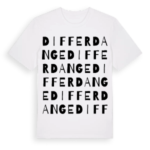 Differdange ordlek t-shirt – ekologisk bomull t-shirt från Pinshirt
