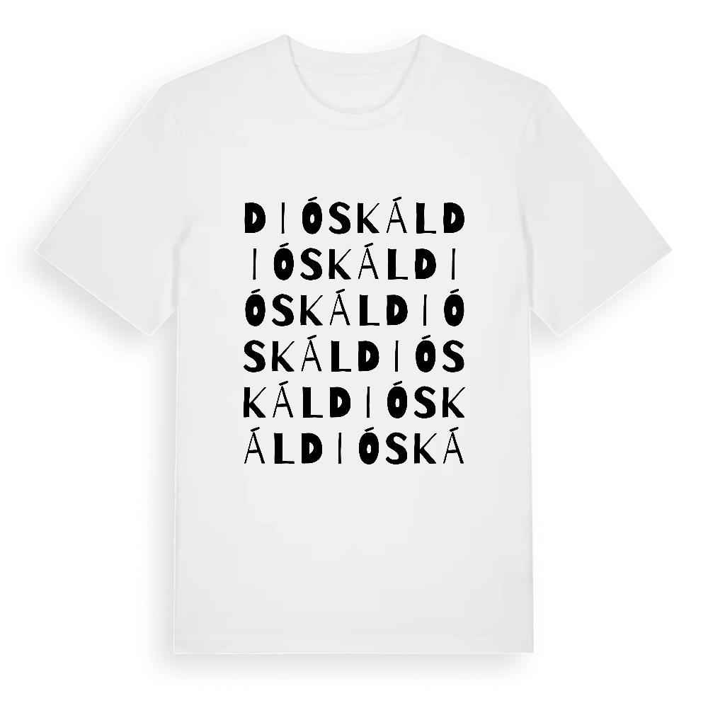 Dióskál ordlek t-shirt – White, i miljö