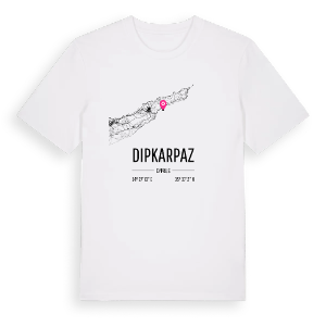 Dipkarpaz karta t-shirt – ekologisk bomull t-shirt från Pinshirt