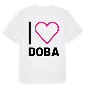 Jag älskar Doba t-shirt stort tryck – ekologisk bomull t-shirt från Pinshirt