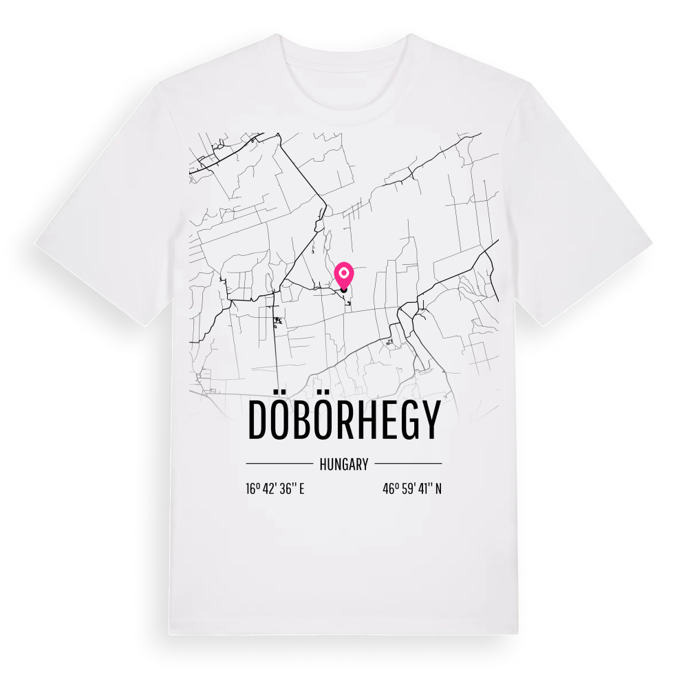 Döbörhegy karta t-shirt – White, i miljö