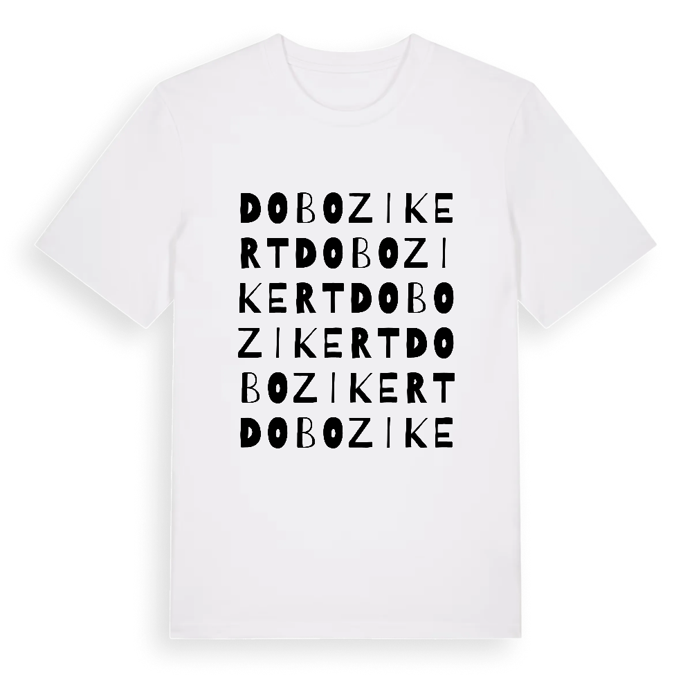 Dobozikert ordlek t-shirt – White, i miljö