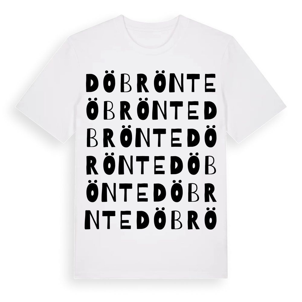 Döbrönte ordlek t-shirt – White, i miljö