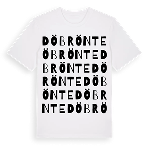 Döbrönte ordlek t-shirt – ekologisk bomull t-shirt från Pinshirt