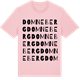 Pink Cotton t-shirt med Domneberg ordlek t-shirt