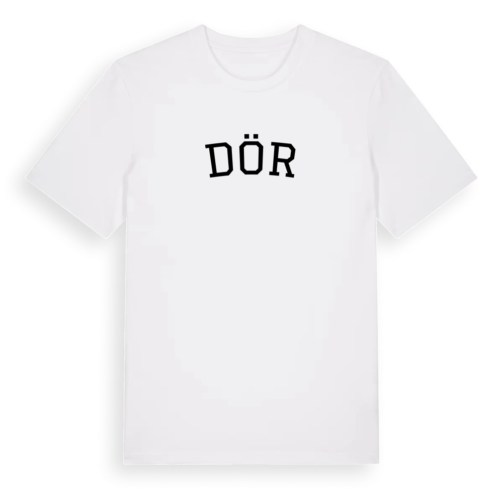 Dör böjd t-shirt – White, i miljö