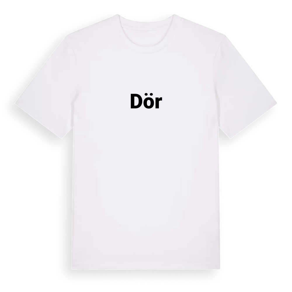 Dör fetstil t-shirt – White, i miljö