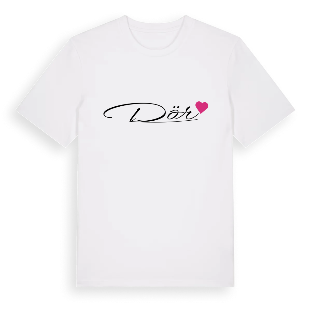 Dör hjärta t-shirt – White, i miljö