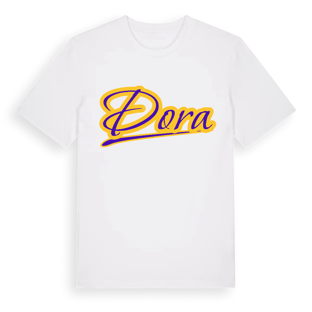 Dora baseball t-shirt – White, i miljö