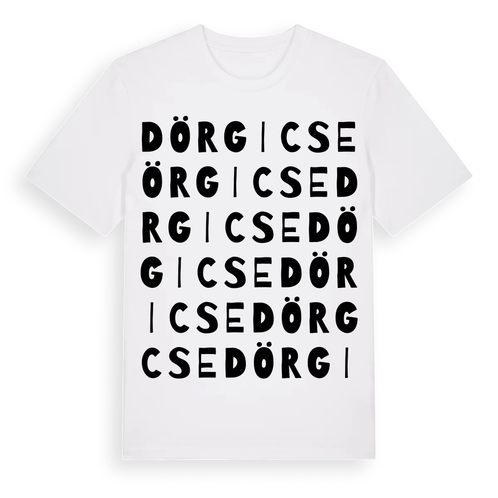 Dörgicse ordlek t-shirt – White, i miljö