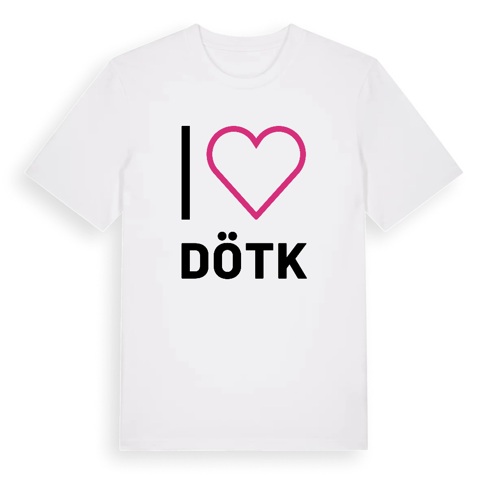 Jag älskar Dötk t-shirt stort tryck – White, i miljö