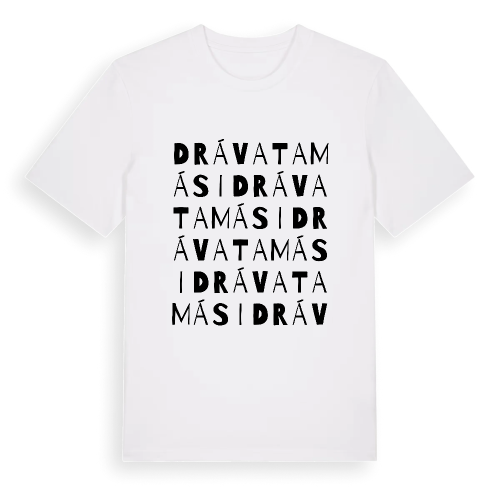 Drávatamási ordlek t-shirt – White, i miljö