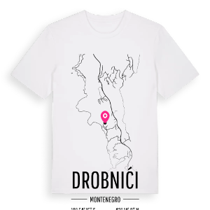 Drobnići karta t-shirt – ekologisk bomull t-shirt från Pinshirt