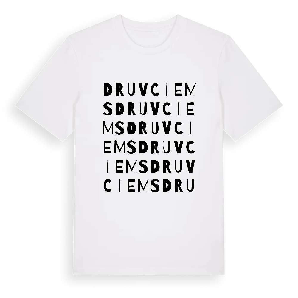 Druvciems ordlek t-shirt – White, i miljö