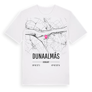 Dunaalmás karta t-shirt – ekologisk bomull t-shirt från Pinshirt