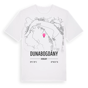 Dunabogdány karta t-shirt – ekologisk bomull t-shirt från Pinshirt