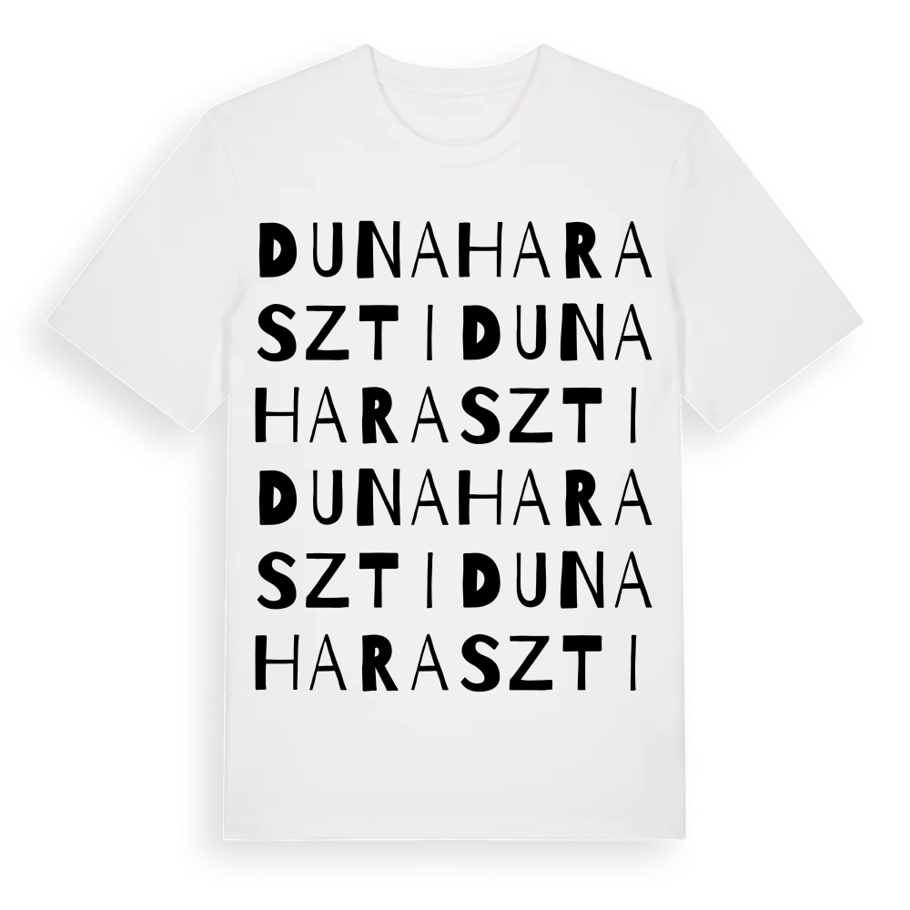 Dunaharaszti ordlek t-shirt – White, i miljö