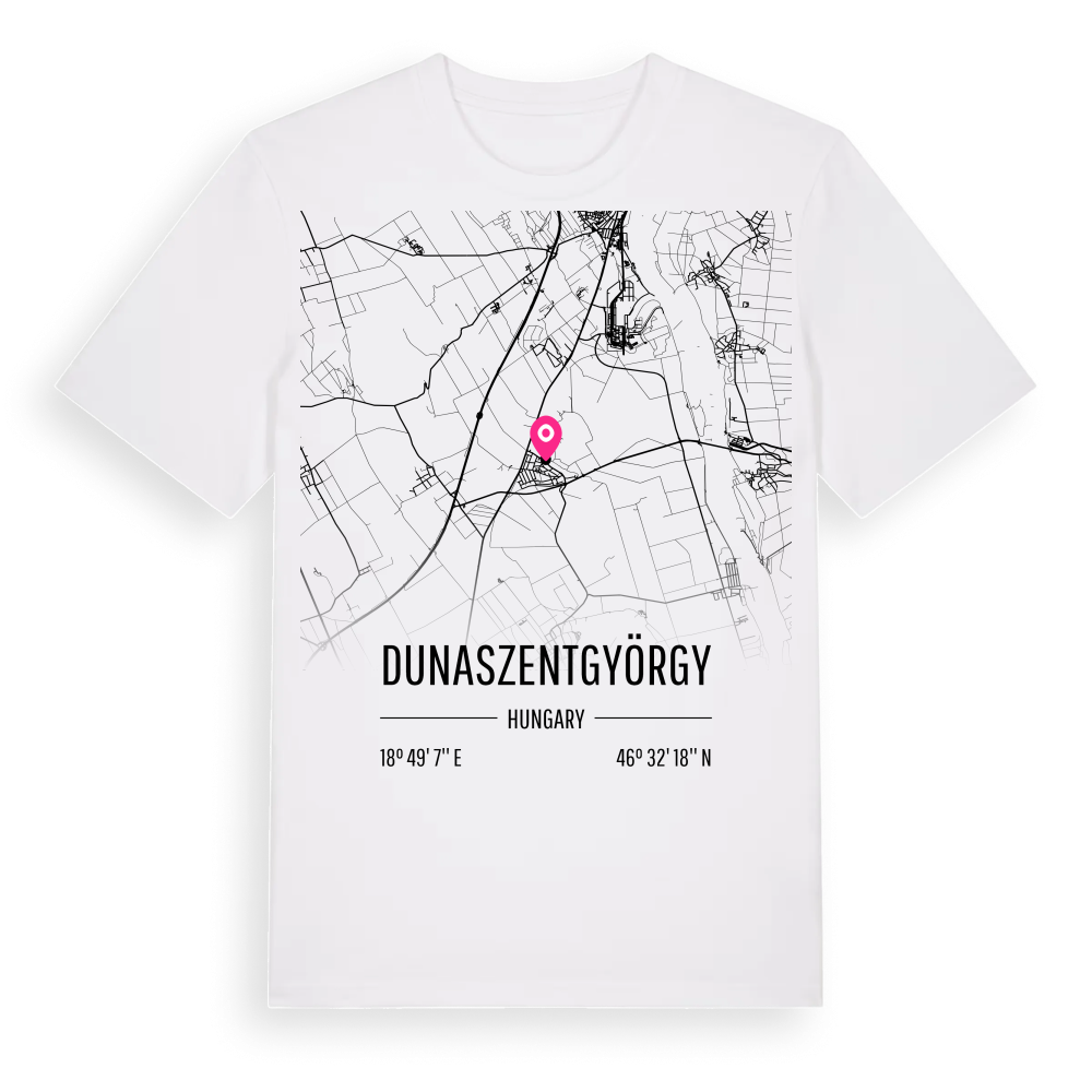 Dunaszentgyörgy karta t-shirt – White, i miljö