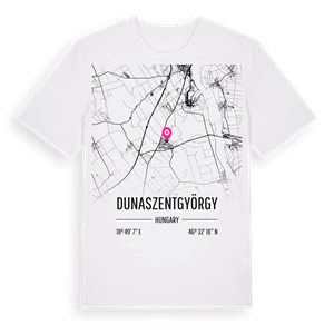 Dunaszentgyörgy karta t-shirt – ekologisk bomull t-shirt från Pinshirt