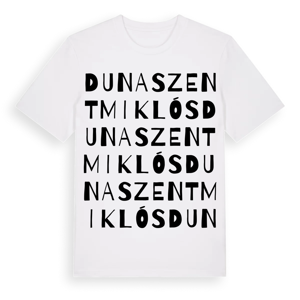 Dunaszentmiklós ordlek t-shirt – White, i miljö