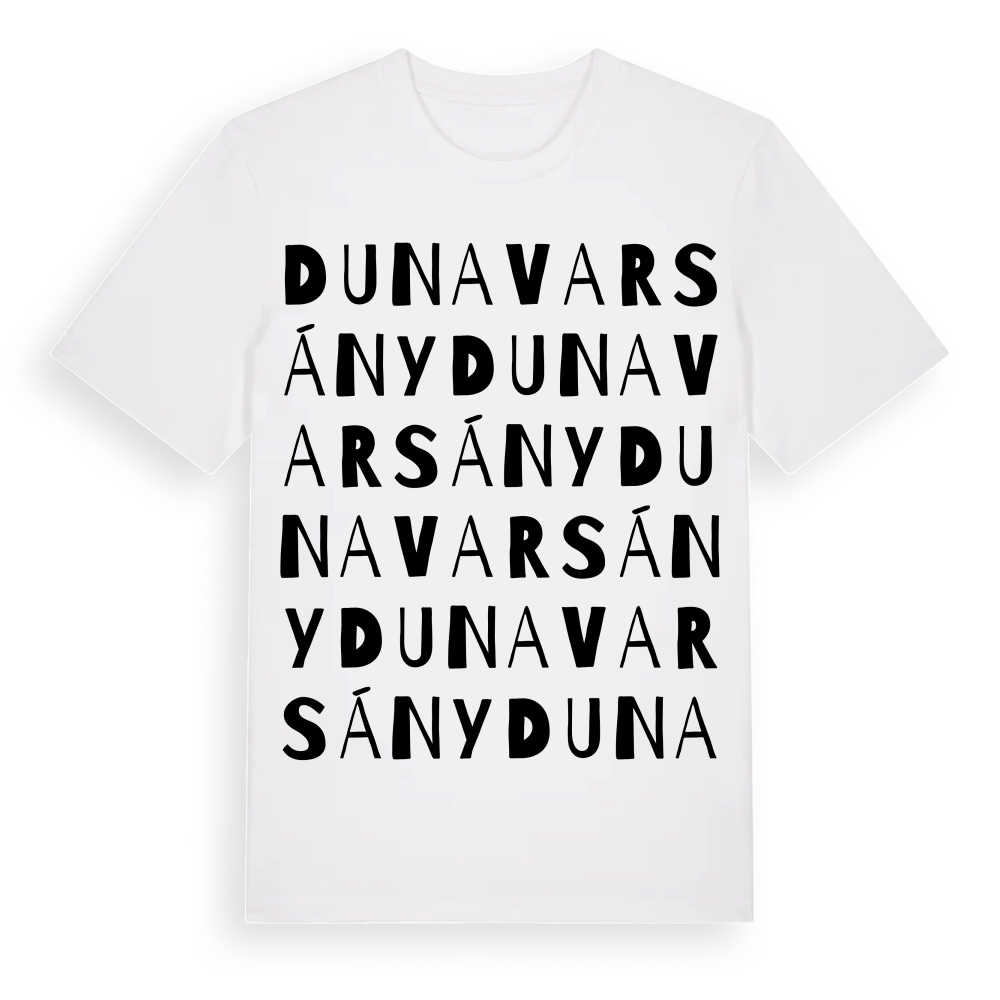 Dunavarsány ordlek t-shirt – White, i miljö