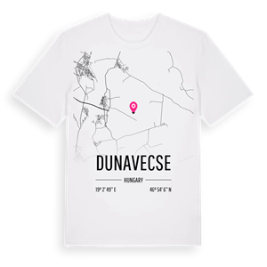 Dunavecse karta t-shirt – ekologisk bomull t-shirt från Pinshirt