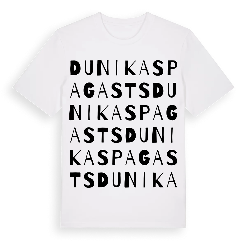 Dunikas pagasts ordlek t-shirt – White, i miljö