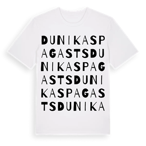 Dunikas pagasts ordlek t-shirt – ekologisk bomull t-shirt från Pinshirt