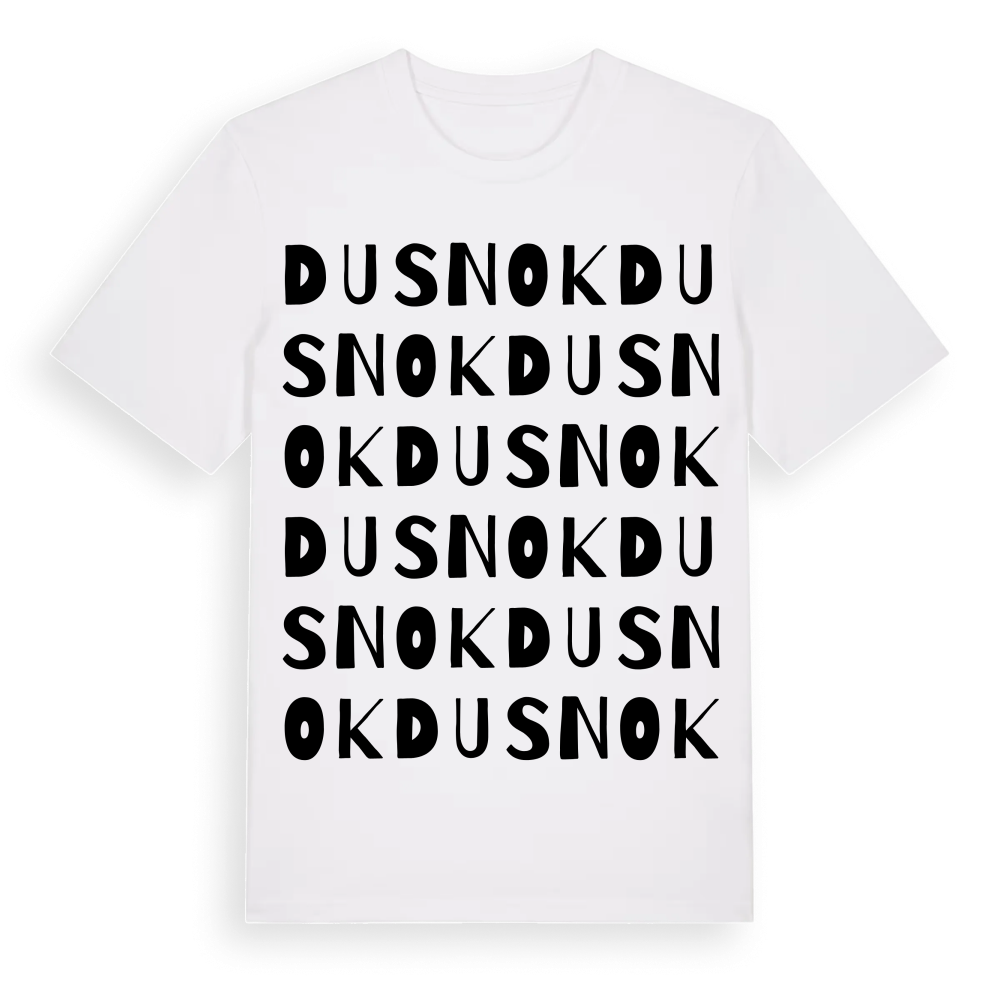 Dusnok ordlek t-shirt – White, i miljö