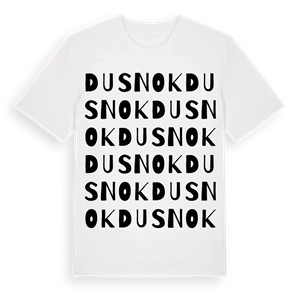 Dusnok ordlek t-shirt – ekologisk bomull t-shirt från Pinshirt
