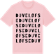 Pink Cotton t-shirt med Duveløfse ordlek t-shirt