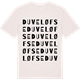Vintage White t-shirt med Duveløfse ordlek t-shirt