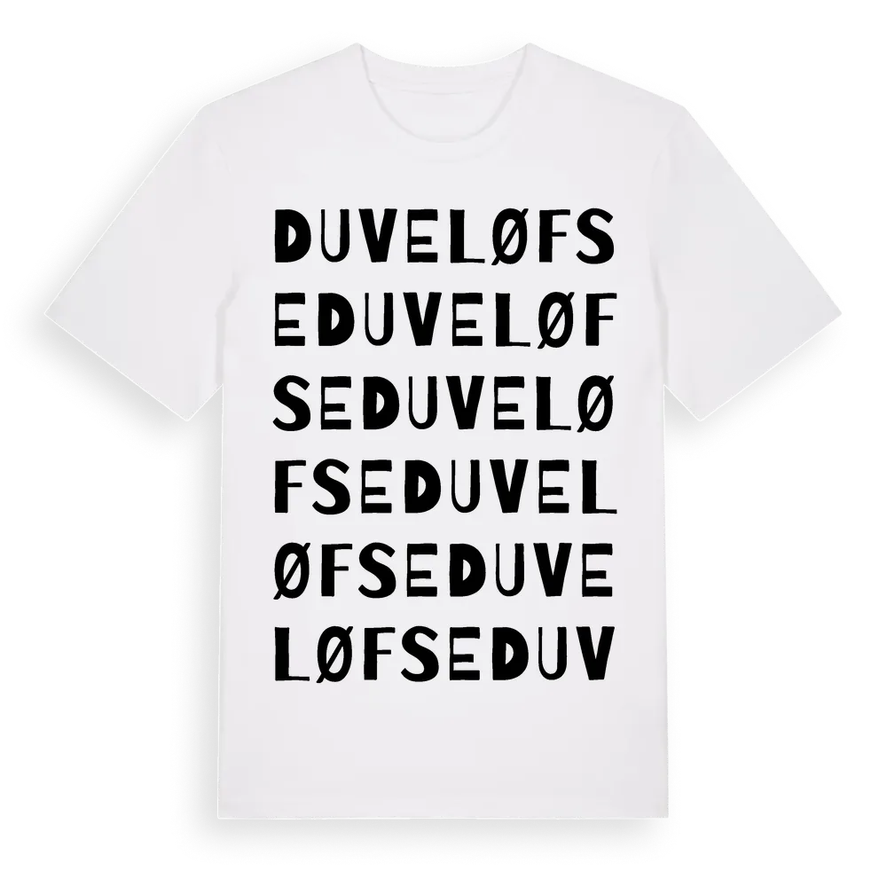 Duveløfse ordlek t-shirt i miljö