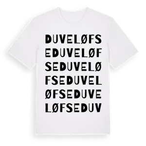 Duveløfse ordlek t-shirt – ekologisk bomull t-shirt från Pinshirt