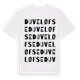 White t-shirt med Duveløfse ordlek t-shirt