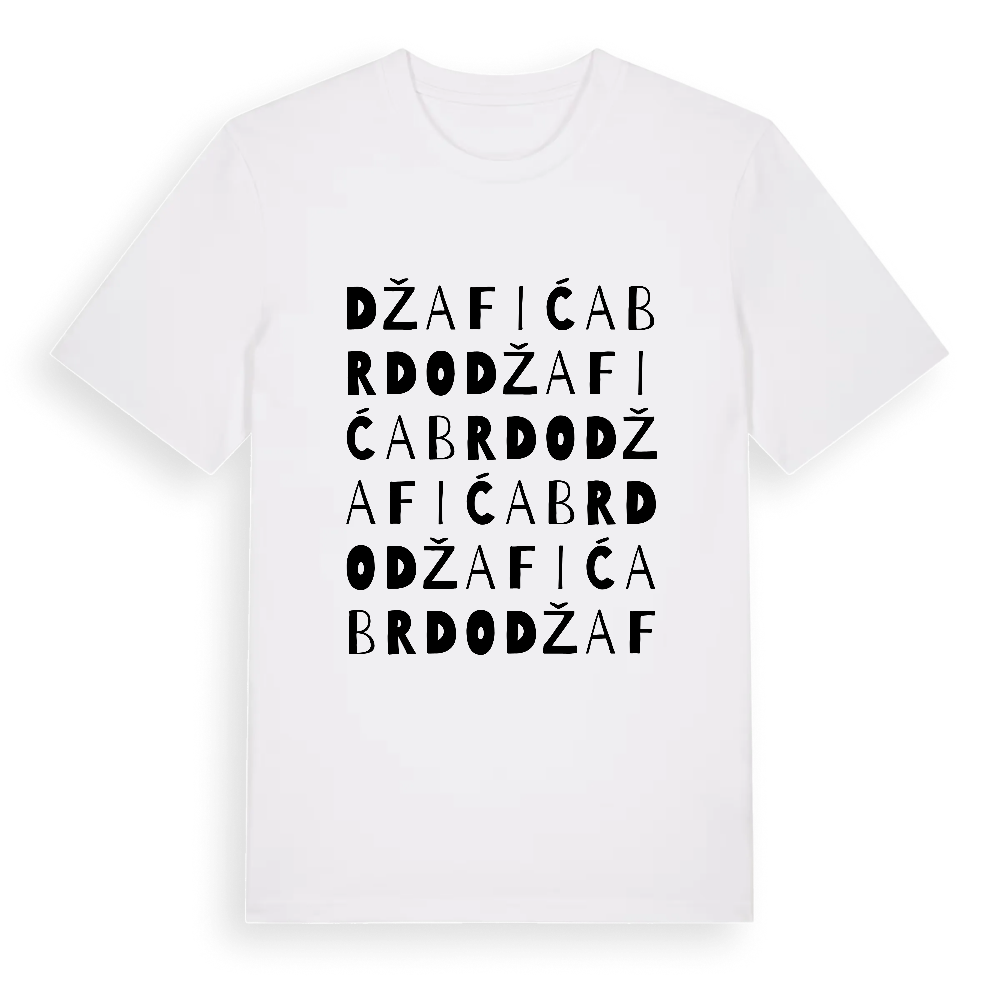 Džafića Brdo ordlek t-shirt – White, i miljö