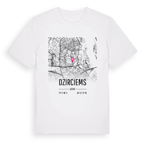 Dzirciems karta t-shirt – ekologisk bomull t-shirt från Pinshirt