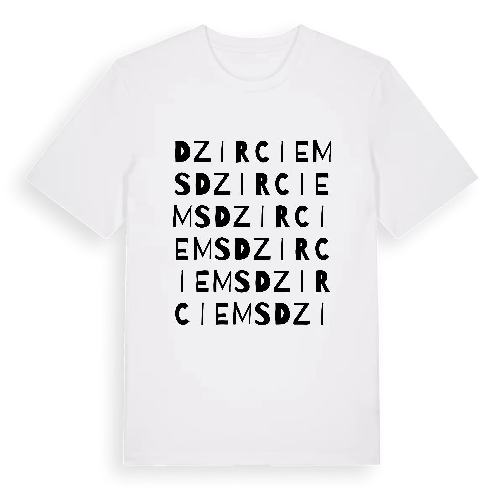 Dzirciems ordlek t-shirt – White, i miljö