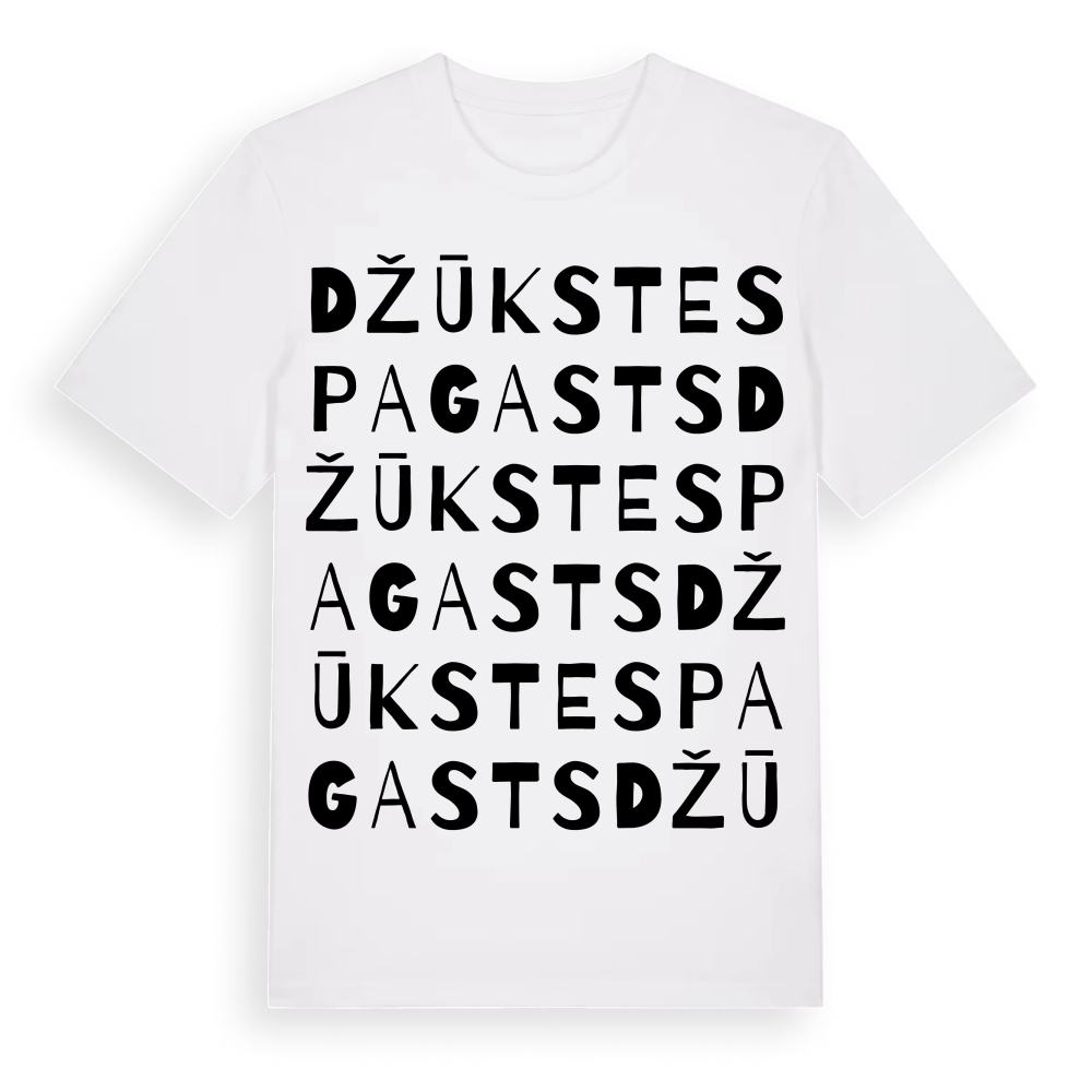 Džūkstes pagasts ordlek t-shirt – White, i miljö