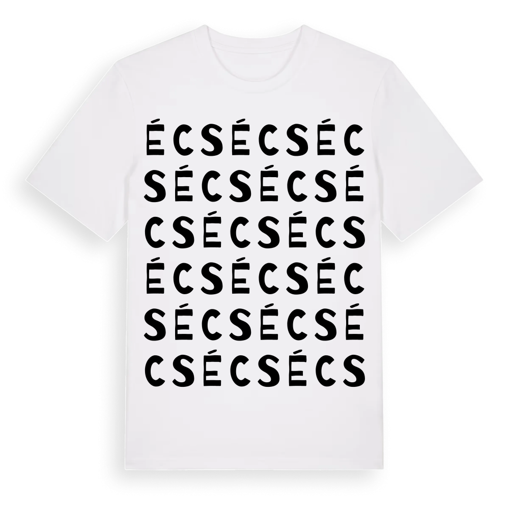 Écs ordlek t-shirt – White, i miljö