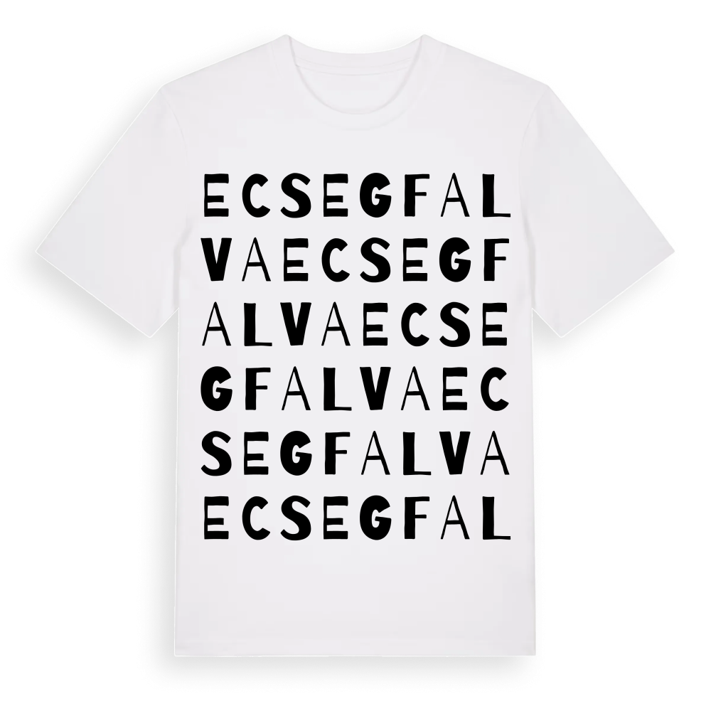 Ecsegfalva ordlek t-shirt – White, i miljö