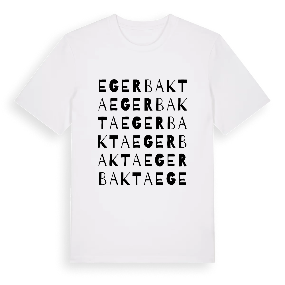 Egerbakta ordlek t-shirt – White, i miljö