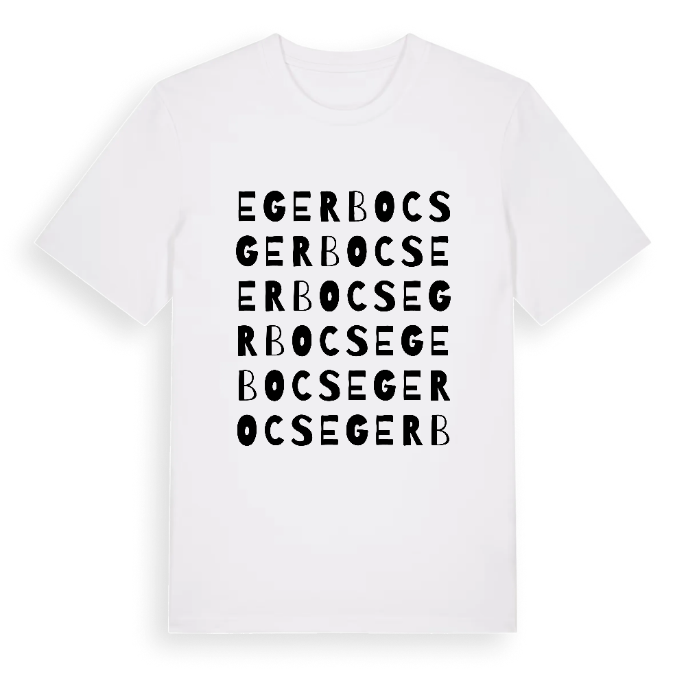 Egerbocs ordlek t-shirt – White, i miljö