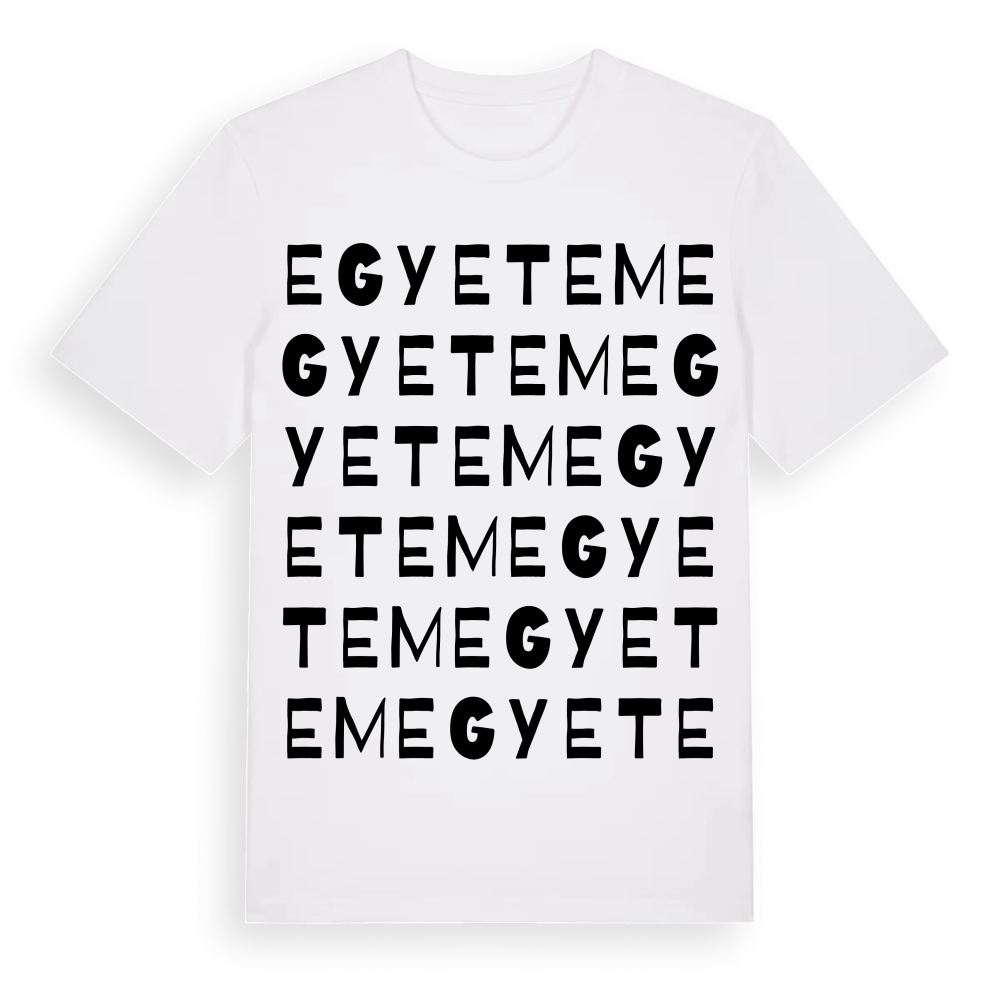 Egyetem ordlek t-shirt – White, i miljö