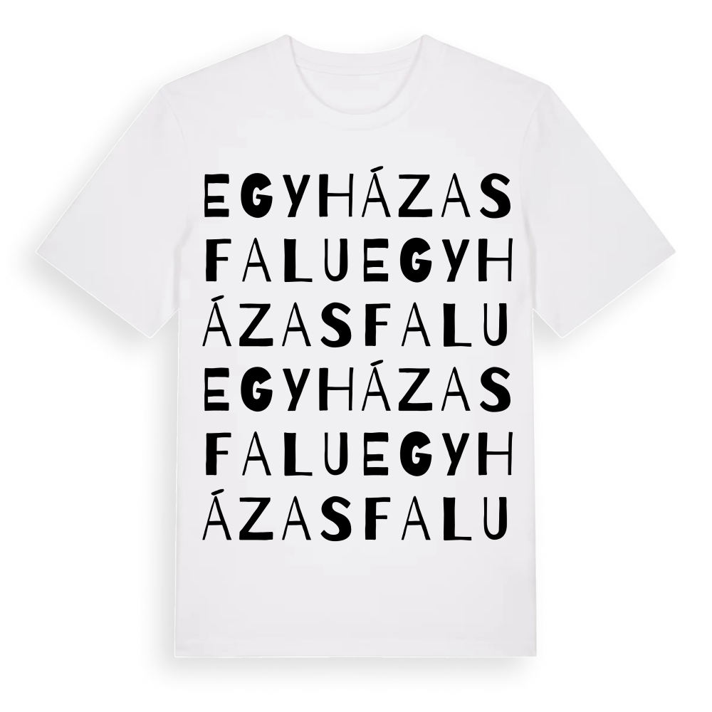 Egyházasfalu ordlek t-shirt – White, i miljö
