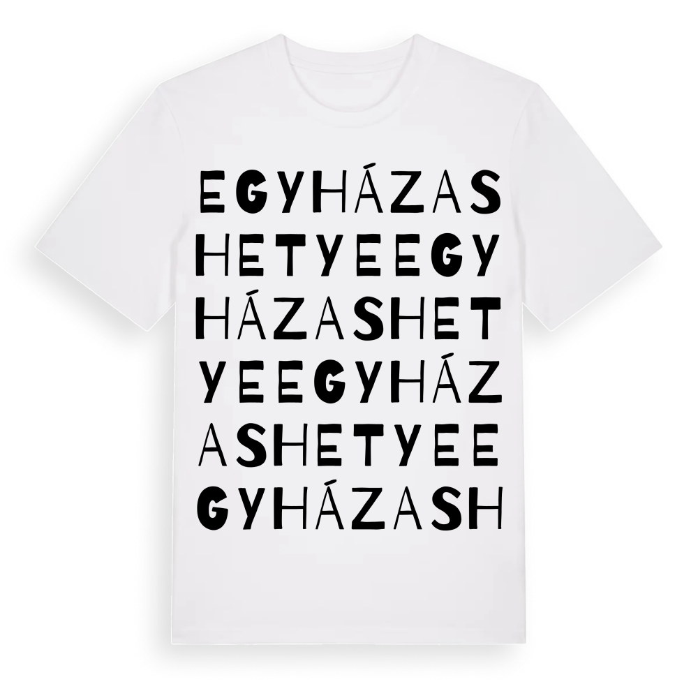 Egyházashetye ordlek t-shirt – White, i miljö